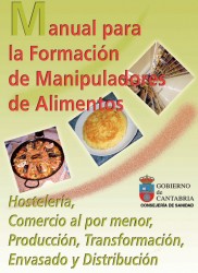 Portada del Manual de Manipulador de Alimentos editado por el Gobierno de Cantabria